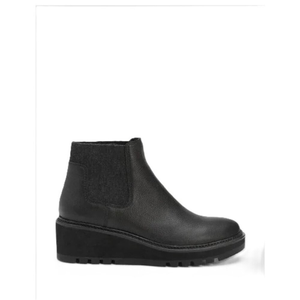 Eileen Fisher Chelsea‎ Wedge Platform Lug Boot Chunky Washed Leather 7.5